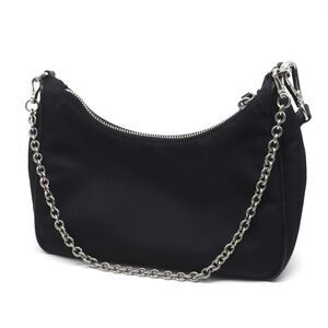 Prada Re Recycled Nylon Edition Shoulder Polyamide Bag Black